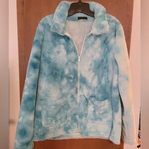 Green Marbled Teddy Coat